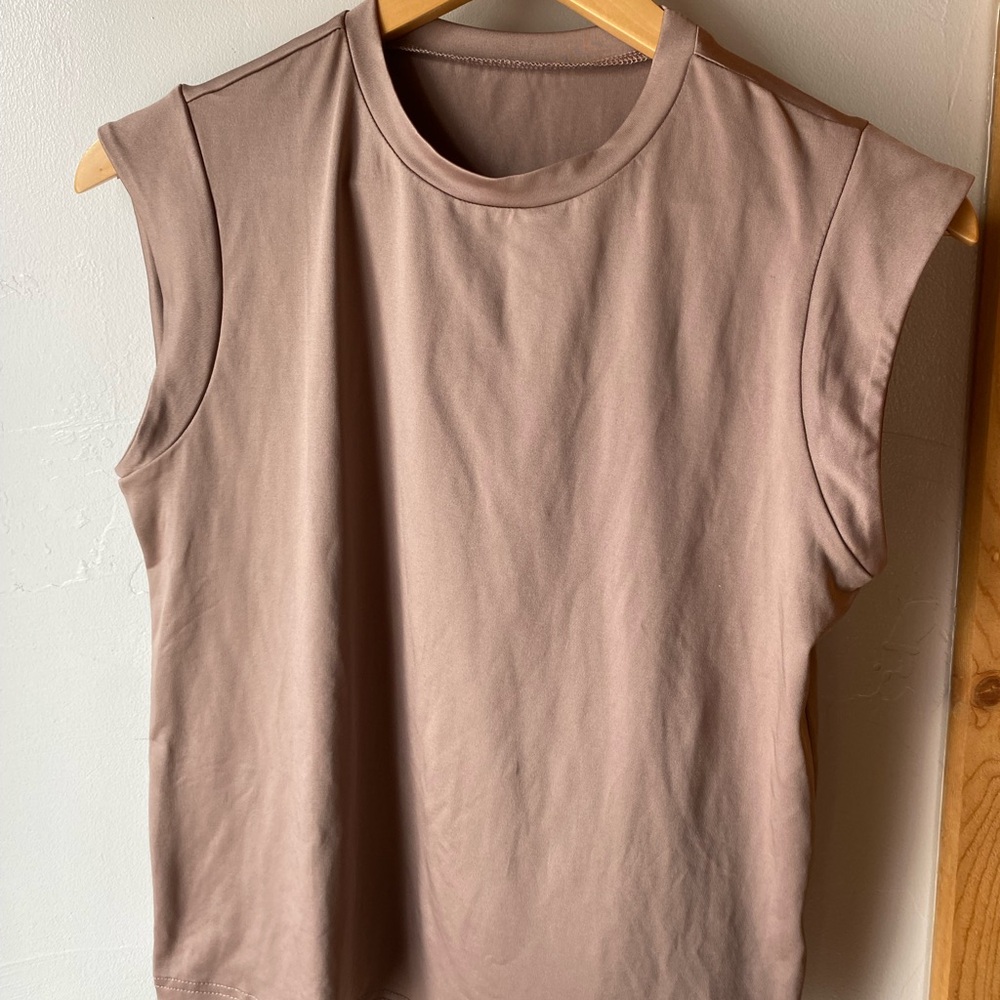 Sleeveless Tan Top